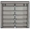 vidaXL Shoe Cabinet Grey Iron and Non-woven Fabric Medium Shoe Cabinet