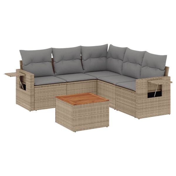 vidaXL Garden Sofa Set Mix Beige