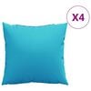vidaXL Throw Pillows 4 pcs Turquoise 15.7" x 15.7" fabric