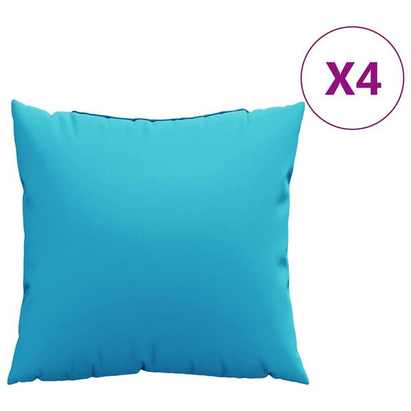 vidaXL Throw Pillows 4 pcs Turquoise 15.7" x 15.7" fabric