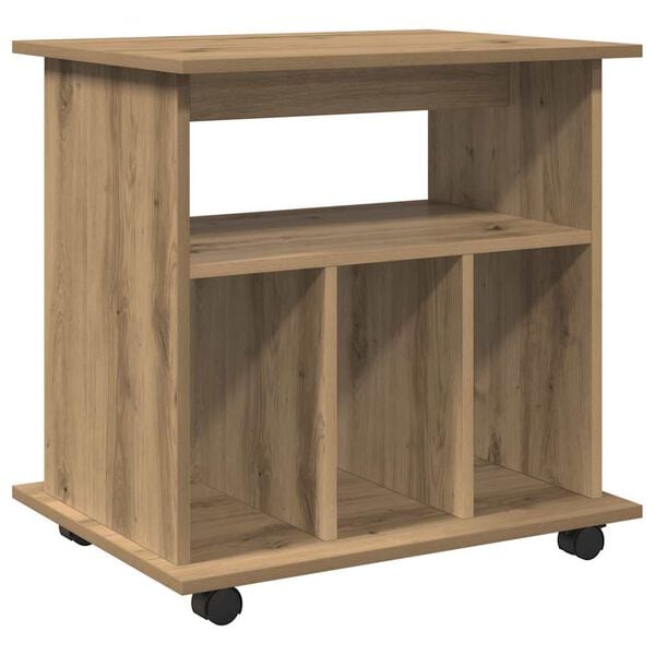 vidaXL Rolling Cabinet Artisan Oak Engineered Wood Medium