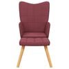 vidaXL Relaxing Chair With Stool Wine Red