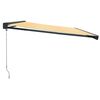 vidaXL Retractable Awning Yellow and White Fabric 16.4 x 9.8 feet