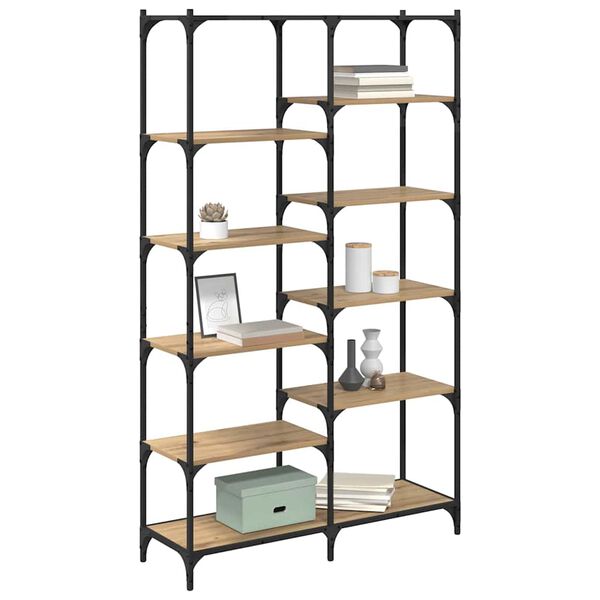 vidaXL Bookshelf artisan oak 100 x 32 x 170 cm Engineered wood