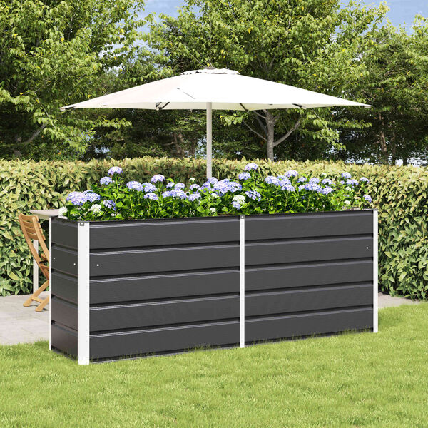 vidaXL Planter Anthracite 480 x 50 x 45 cm Galvanised Steel