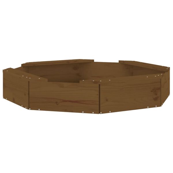 vidaXL Sandbox Honey brown Solid pine wood Medium Durable Sandbox
