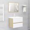 vidaXL Bathroom Furniture Set White Engineered wood Medium