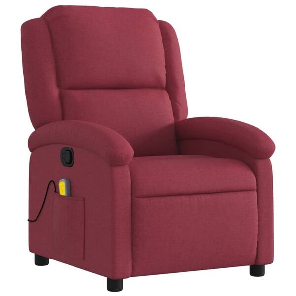 vidaXL Massage Recliner Chair Wine Red
