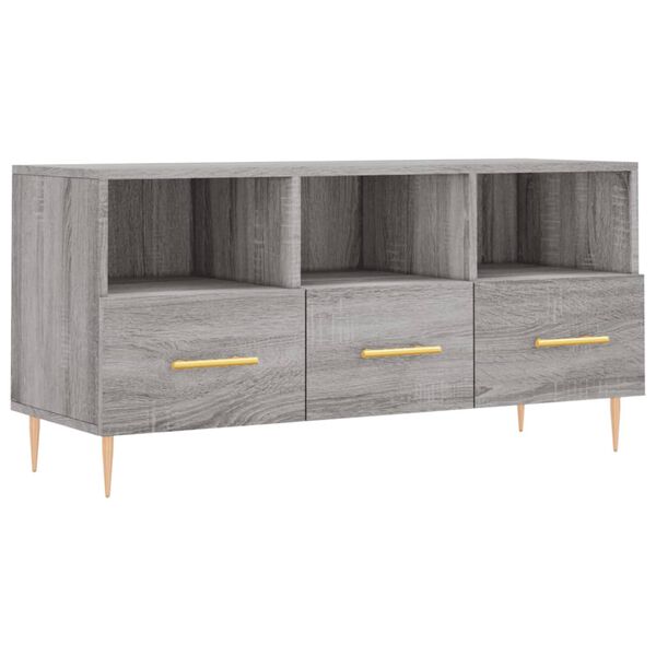 vidaXL TV Cabinet Grey Sonoma Engineered Wood 40.2 x 14.2 x 19.7 in