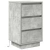 vidaXL Bedside Cabinet Concrete Grey Engineered wood 15.0 x 13.4 x 25.6 in