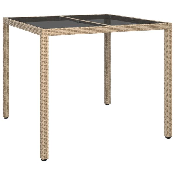 vidaXL Garden Table Beige and Black