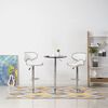 vidaXL Bar Stool Set of 2 White Faux leather, Chromed steel Adjustable