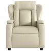 vidaXL Massage Recliner Chair Cream Faux leather, metal, plywood One size