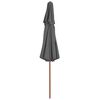 vidaXL Parasol Anthracite Laminated bamboo, hardwood, polyester