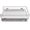 vidaXL Pull-Out Wire Baskets 2 pcs Silver 23.6"