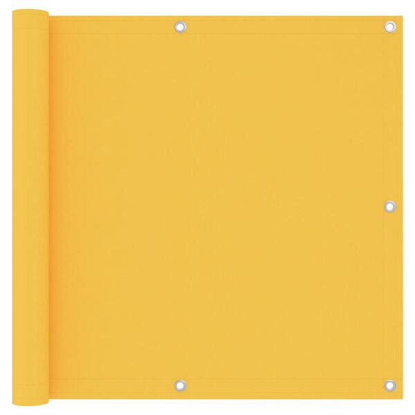 vidaXL Balcony Screen Yellow 35.4"x157.5" Oxford Fabric