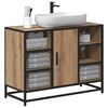 vidaXL Bathroom Cabinet with Door Artisan Oak 31.50 x 12.99 x 23.62 in