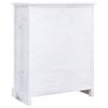 vidaXL Drawer Cabinet White Paulownia wood Medium Drawer Cabinet