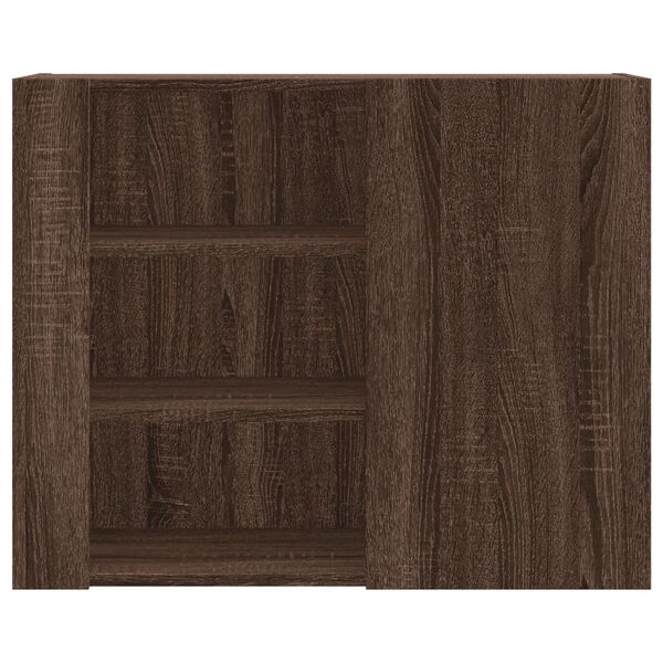 vidaXL Wall Cabinet Brown Oak Engineered Wood Medium Wall Cabinet