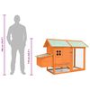 vidaXL Chicken Coop Brown and Green Solid pine/fir wood