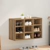 vidaXL Shoe Cabinet with Shelf Artisan Oak 30.51 x 11.81 x 20.08 in