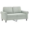 vidaXL Sofa Set Light Grey Velvet, Metal, Plywood, PP Cotton 2-Seater
