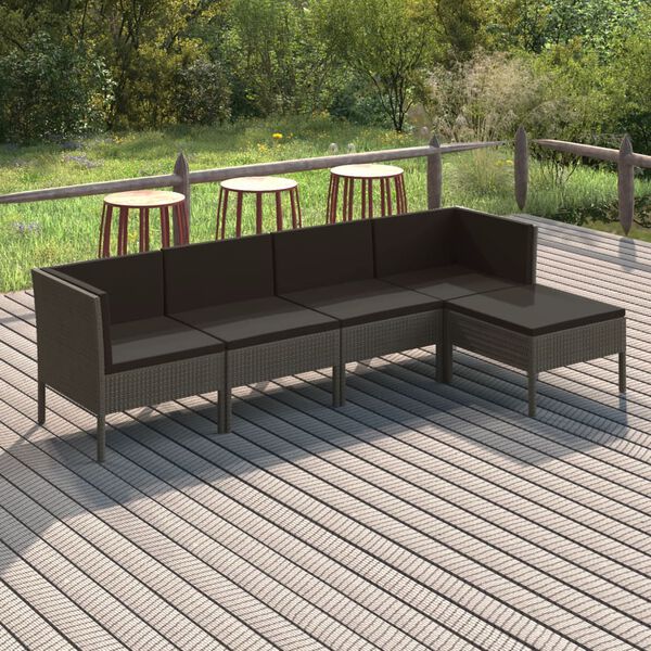 vidaXL Garden Lounge Set Grey, Anthracite