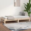 vidaXL Day Bed Natural pine Solid pine wood Double Expandable Day Bed