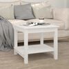 vidaXL Coffee Table White Solid Pine Wood Small Coffee Table Square