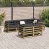 vidaXL Garden Sofa Set Natural wood Solid pinewood Large Modular
