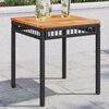 vidaXL Garden Table Black and Brown