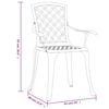 vidaXL Garden Chair Bronze Cast Aluminum Medium Durable Garden Chair