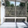 vidaXL 2-Seater Patio Bench White 80.1x17.3x17.7" Solid Wood Pine