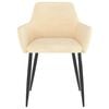 vidaXL Chair Set of 4 Cream Velvet (100% polyester), metal Standard