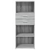 vidaXL Highboard Grey Sonoma Engineered Wood 19.7x16.7x48.8 in Highboard