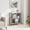 vidaXL Bookcase Grey sonoma Engineered Wood, Powder-Coated Steel Medium