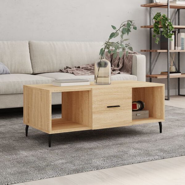 vidaXL Coffee Table Sonoma Oak Engineered Wood Medium Coffee Table