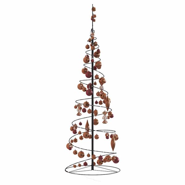 vidaXL LED Christmas Tree Black, Warm White Metal, Plastic 59.1 in tall
