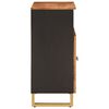 vidaXL Side Cabinet Brown and Black Solid mango wood, MDF, Iron Medium