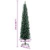 vidaXL Artificial Slim Christmas Tree 300 LEDs 82.7"