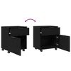 vidaXL File Cabinet Black Oak 17.72 x 14.96 x 21.26 in Engineered Wood