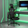 vidaXL Gaming Chair Black and Green Faux Leather, Metal, Plywood, Foam