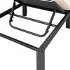 vidaXL Sunlounger Black PE rattan Standard Removable Covers