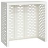 vidaXL Air Conditioner Cover White 43.31 x 19.69 x 41.34 in Steel