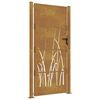 vidaXL Garden Gate 39.4x78.7" Corten Steel Grass Design