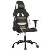 vidaXL Gaming Chair Black and Cream Fabric