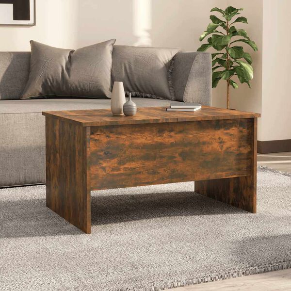vidaXL Coffee Table Smoked Oak Engineered Wood Medium