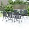 vidaXL Garden Table Anthracite Steel Large Durable Garden Table