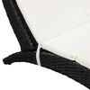 vidaXL Sun Lounger Black, Cream White