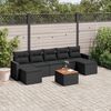 vidaXL Garden Sofa Set Black